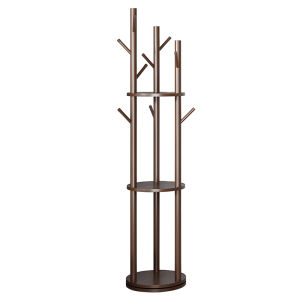 Solid Wood Coat and Hat Rack Small Floor Bedroom Hanger Sub-Living Room Home Indoor Vertical Clothes Hanging Rack Storage Rack