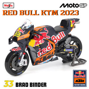 Maisto 1:18 NEW 2023 Red Bull KTM Factory Racing #43 #33 Moto GP Racing casting alloy motorcycle Model collection gift toy