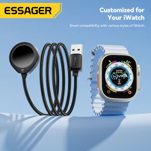 Essager นาฬิกา Apple 2.5W แท่นชาร์จไร้สายชาร์จเร็วพกพาน้ำหนักเบาพกพาได้อุปกรณ์ชาร์จไร้สายสำหรับ IWatch แอปเปิ้ล Apple Watch 2-9 Series SE Series Ultra Series ที่ชาร์จไฟรวดเร็ว USB USB แท่นชาร์จไร้สาย