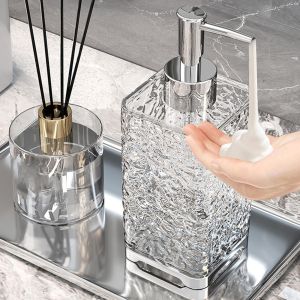 Multipurpose Soap Dispenser: Easy-to-Clean Glass Soap Pump Dispenser Ideal for Bath & Bathroom