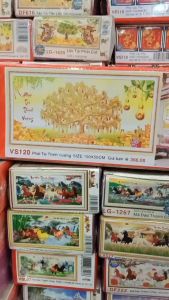 Tranh đính đá mẫu mới Giàu Sang Phú Quý-KT: 118x50