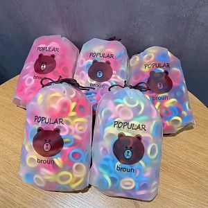 (Đầy túi) Túi Dây Rút 100g (Khoảng 500 cái) Dây Buộc Tóc Cho Bé Sợi Nhỏ 1-15cm Màu Sắc Đơn Giản