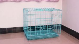 [2 Feet] Pet Dog Cat Cage Large with Poop Tray READY STOCK Foldable Rabbit Cage Portable Washable sangkar kucing