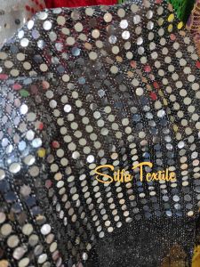 Kain Lamboci Mata Ikan / Bahan Payet Piring Lamboci Mata Ikan (Harga Per 1/2 Meter)