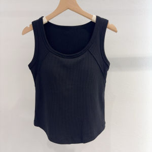 Tagkita 2029 Days Lyocell Bamboo Cotton Fixed Cup Vest with Chest Pad Slimming Base Layer Anti-Light Strapless Tank Top