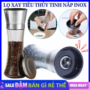 Dụng Cụ Xay Tiêu Xay Hạt Khô Siêu Nhanh - Lọ Xay Tiêu Thủy Tinh Lưỡi Siêu Bén Điều Chỉnh Độ Mịn Tiện Lợi / Máy Xay Tiêu Mini - Cối Xay Lưỡi Siêu Bén Hũ Xay Tiêu Đa Năng Tiện Lợi