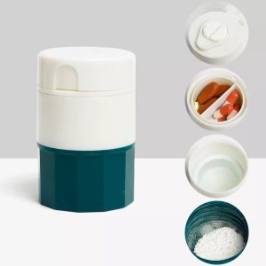 VIRALSHOP88 PENUMBUK OBAT Alat Pemotong Penumbuk Penghancur Obat Organizer O004