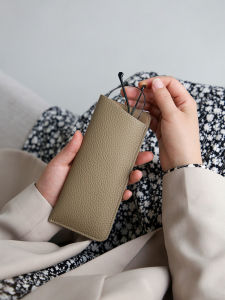 Portable Lightweight Genuine Leather Glasses Case Elegant Storage Bag for Myopia Hyperopia Sunglasses Thin And Compact