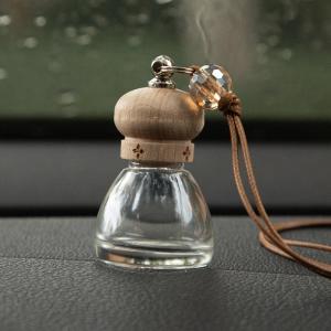 6/8ml Car Air Freshener Diffuser น้ํามันหอมระเหยขวดน้ํามันหอมระเหยแขวนโปร่งใสขวดน้ําหอม Purifying รถอุปกรณ์เสริม