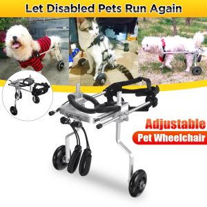 2 Wheels Adjustable Pet Dog Injured Wheelchair Walk For Disabled Cats Puppy Kittens Carts
