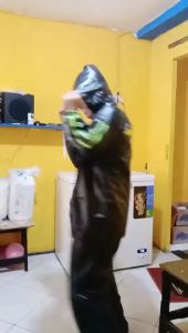 Jas Hujan Setelan Pria Dewasa Monster Energy Hitam Jaket Celana Tebal Dan Kuat