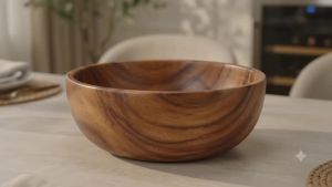 Acacia Wood Multipurpose Serving Bowl for Serving Salads Snacks Fruits and More