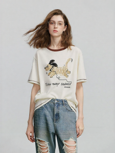 Toyouth | Áo Thun Cotton Cổ Tròn Phong Cách Thường Ngày