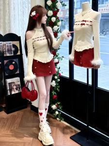 CHANGTONG | Slim Fit Glamorous Korean Style Knit Outfit Set