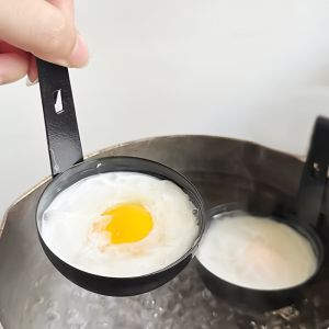 Stainless Steel Non-Stick Egg Boiling Mold - High Temperature Resistant with Handle Used for Making Perfect Eggs Kitchen Cooking