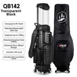 PGM GOLF | Hard Shell Extendable Golf Bag with 360 Degree Wheels