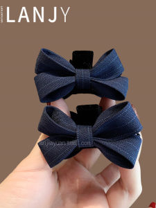 Korean Style Sweet 3D Butterfly Knot Small Hair Clip Princess Side Ponytail Holder Hair Frizz Tamer Bangs Backward Shark Clamp