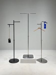 ราวแขวนเสื้อผ้า ราวเดี่ยวสแตนเลสตั้งพื้น ราวไลฟ์สด