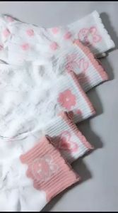 FU Kaos Kaki Panjang Motif Import Murah Motif Pink Polos Wanita Diatas Mata Kaki Kaos Kaki Panjang Office Sport Fashion Olahraga KK-08