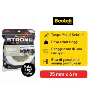 3M Scotch mounting 110-3A / Double tape super kuat 7kg/m. uk 24mm x 4m