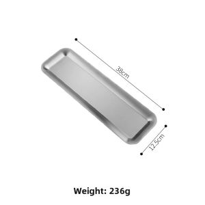 Korean Style 304 Stainless Steel Rectangular Tray Golden
