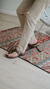 Cogen Sendal Jepit Pria Sandal Kulit Birken Vintage - Vester White