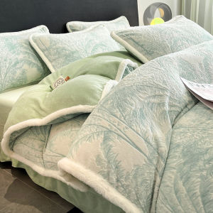 Skin-Friendly Thick Warmer Two-Sided Fleece Bed Set