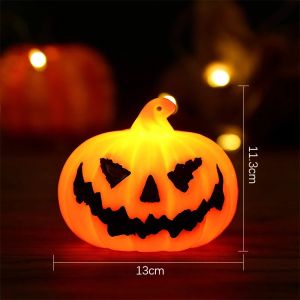 Đèn LED Hình Bí Ngô Halloween Thiết Kế Mặt Ma Trang Trí Ban Công Phòng Ngủ Sân Vườn Tiệc Tùng Đèn Tạo Không Khí Quà Tặng Cho Trẻ Em