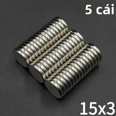 Nam Châm Siêu Mạnh Vĩnh Cửu Hình Tròn 15x3mm Dùng Cho Tủ Lạnh Đồ Thủ Công Khoa Học Giáo Dục - Đĩa Từ Tính Mạnh Mẽ