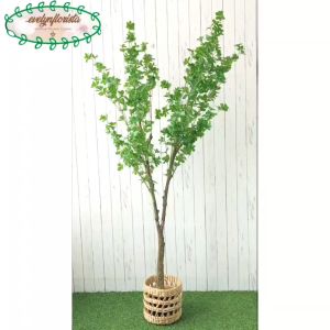 Pohon Imitasi Artificial Daun Semanggi T170 Latex Cover Pot Eceng Gondok Motif Hiasan Kantor Hiasan Cafe