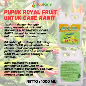 Pupuk Topfarm / Pupuk ZPT Cabe Rawit Terbaik / Pupuk Booster Khusus Cabe Rawit Ahar Berbuah Lebat dan Anti Rontok / Pupuk ZPT Cabe Rawit / Zat Pengatur Tumbuh Tanaman Cabe Rawit