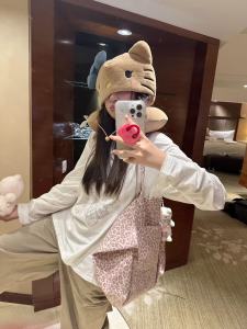 Laid-back Large Capacity Pink Leopard Print Canvas Bag Womens Underarm Single Shoulder Bag Casual Simple Style Magnetic Buckle Closure