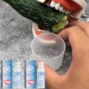 JAYSUING Moldable False Teeth Temporary Tooth Repair Filling Teeth Gaps Solid Glue Denture Adhesive 30ml/box