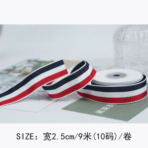 Thickened Red White Blue Three-color Hat Belt Polyester DIY Shoe Hat Clothing Accessories Satin Weave Tape Silk Ribbon