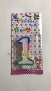 Lilin Angka Ulang Tahun Gliter Rainbow Murah