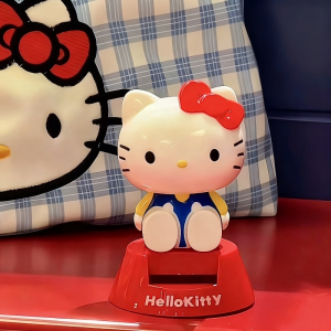 ของตกแต่งรถยนต์ลายการ์ตูนเฮลโลคิตตี้ แบบโซลาร์เซลล์ แกว่งหัวได้ ของตกแต่งคอนโซลกลางรถยนต์ ของเล่นเด็ก ของขวัญสำหรับบ้าน