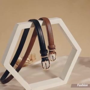Thắt Lưng Da Mỏng Dành Cho Nữ Cổ Điển Khóa Ghim Vàng Thời Trang Dây Thắt Lưng Cho Quần Jean Váy Quần Nữ Phụ Kiện Trang Trí