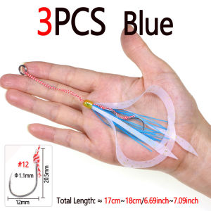 Bimoo 3/5pcs Silicone Rubber Skirts W/ Twin Jig Assist Hooks Marlin Inchiku Tai Kabura Slider Jig Lure Snapper Sea Fishing Lures