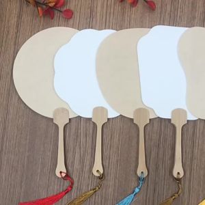 Cute Double-Sided Small Paintable Paper Fan