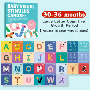 Large Size Vision Cards Montessori 0-12Month Baby Black and White High Contrast Stimulate Newborn Visual Early Learning Kids