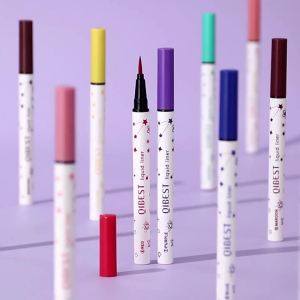 QIBEST Eyeliner Liquid Waterproof Matte Liquid Eyeliner Pen Long Lasting Green Yellow Purple Blue White Eye Liner Pens Cosmetics