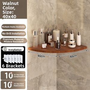 Wall-Mounted Bathroom Triangle Shelf Fan-Shaped Corner Storage Rack