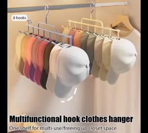 1/2pcs Storage Hat Hanger 8 Hats Display Rack Baseball Cap Organizer Scarf Towel Tie Holder for Closet Bedroom Saving Space