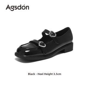 Agsdon | Thick Heel Vintage Style Mary Jane Shoes