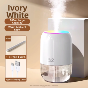 2024 New Humidifier Bedroom Silent Large Fog Output Baby Home Use Y2971 USB Digital Accessories Wake You