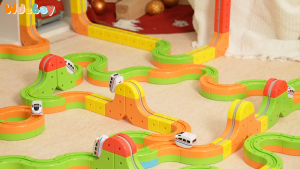 NIKO Electric Magnetic Track Train Toys Set Magnetic Building Block Train 3D Racing Track Set For Kids Boys Girls Birthday Gifts
