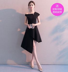 Hebonfeng Black French-Style Long Dress For Young Women Aged 18-25 Sleeveless High-Waist Fashionable Gift Dress