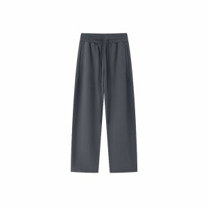 Fearless East Lazy Straight Leg Long Pants Loose Casual Sports Basic Fitness Minimalist Solid Color Slimming Autumn Style