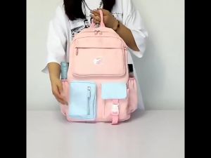 Tas Sekolah Anak Ransel Anak Single Layer Macaron Model Backpack Impor TKM