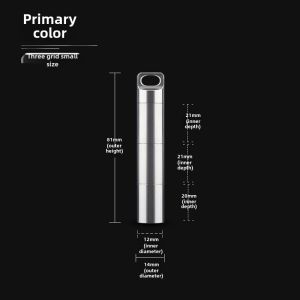 Pure Titanium Small Medicine Bottle Sealed Waterproof Moisture-Proof Portable Portable Pill Tablet One Week Japan Mini Pillbox Storage
